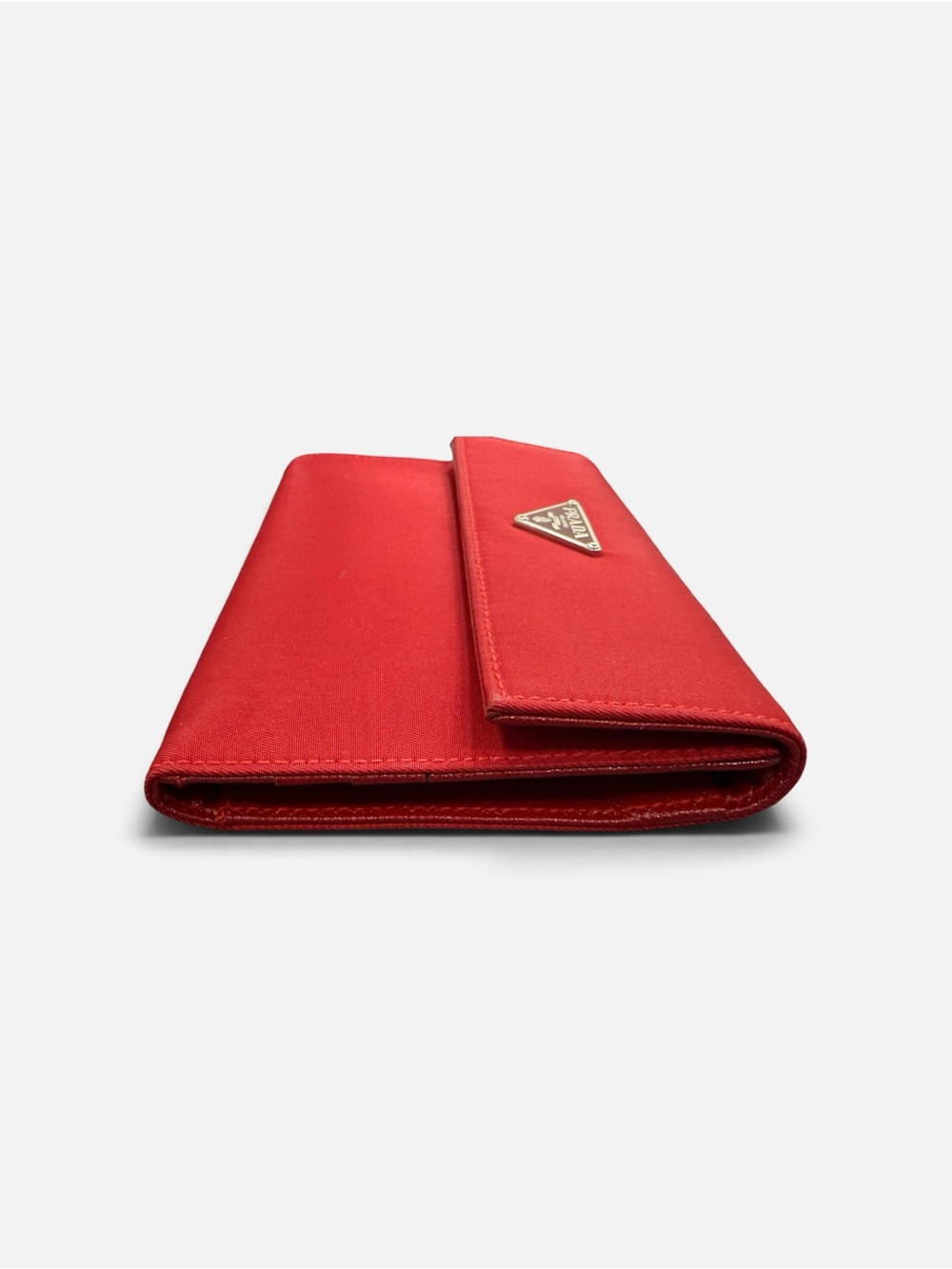 Authentic Prada Red Nylon & Saffiano Leather Continental Wallet with Box & Coa - Picture 7 of 15